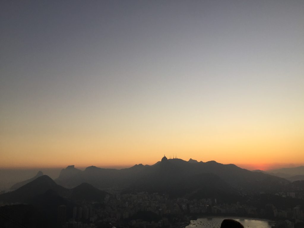 sunset in Rio De Janeiro